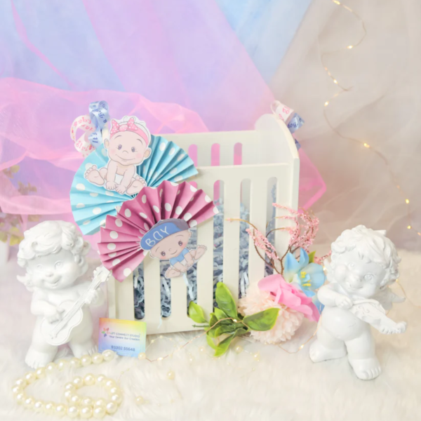 Baby White Pinewood Cot Hamper