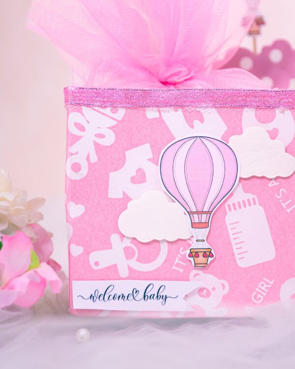 Baby Pink Cardboard Basket - Image 5