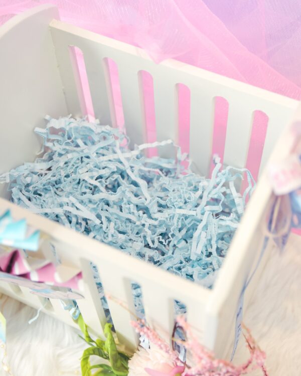 Baby White Pinewood Cot Hamper - Image 4