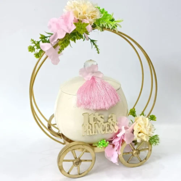 Metal Cradle Hamper Off White Ivory Colour