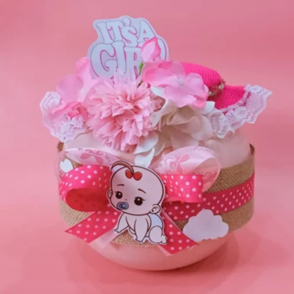 Baby Announcement Fish Bowl Jar