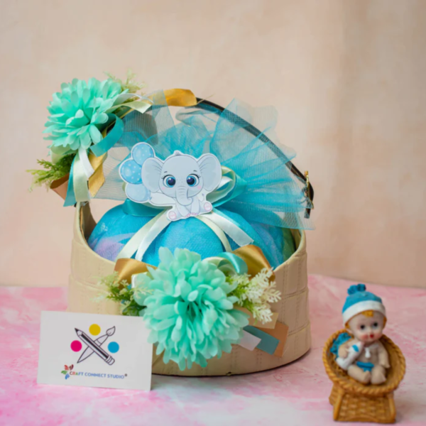 Baby Announcement Leatherite Hamper