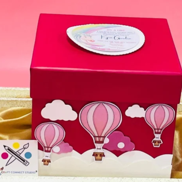 Baby Cardboard Boxes on Hot Air Balloon Theme