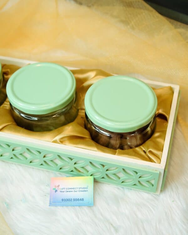 Laser Cut MDF 3 Jar Set Hampers - Image 3