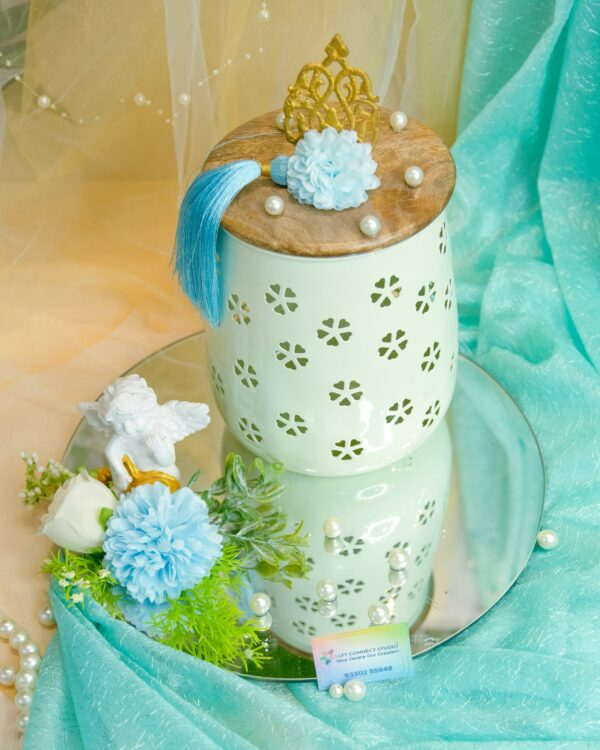 Metal Jar Shape Hamper - Image 2