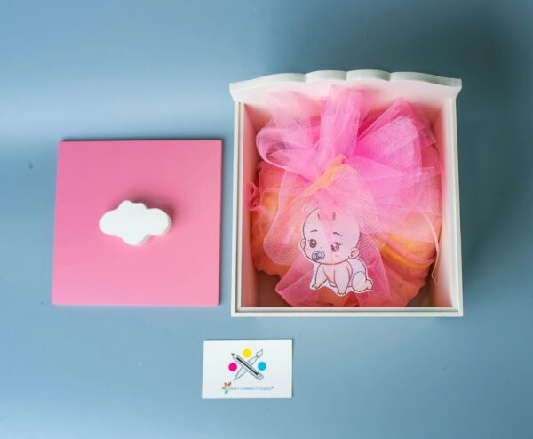 Baby Girl Elephant Theme Painted MDF Box - Image 3