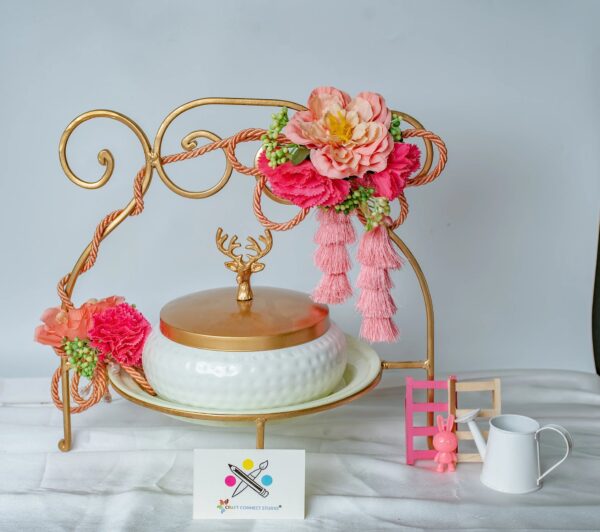 Royal Metal Stand with Metal Jar Hamper - Image 6