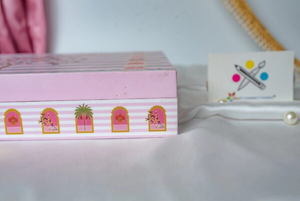 Pink Wedding Invitation Peacock Theme Boxes - Image 4