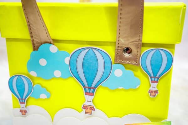 Yellow Cardboard Boxes on Hot Air Balloon Theme - Image 5