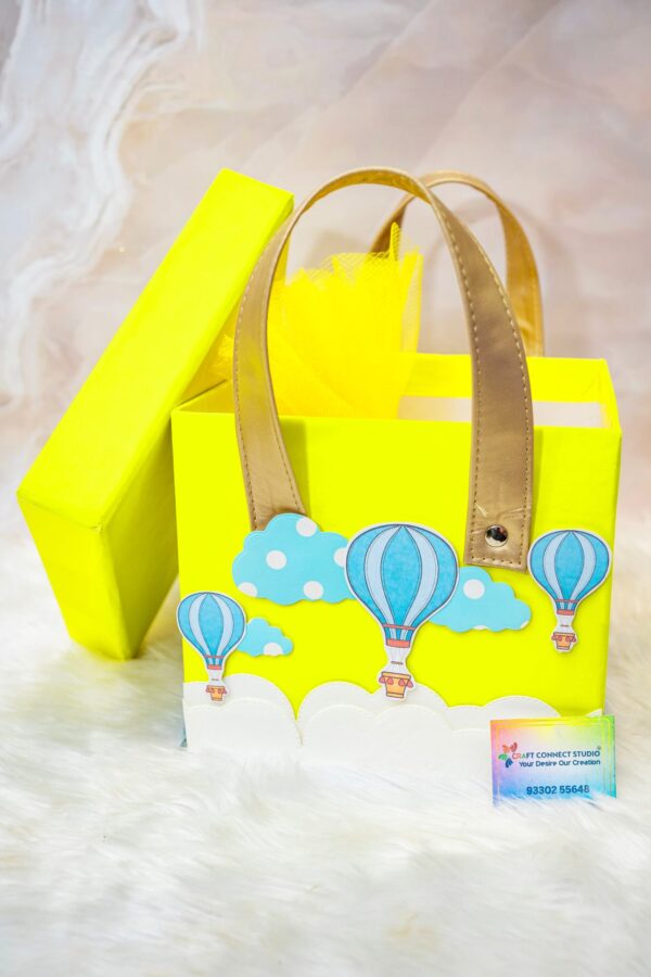 Yellow Cardboard Boxes on Hot Air Balloon Theme - Image 2