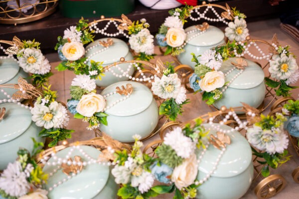 Light Green Metal Cradle Jar Hamper - Image 9