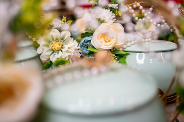 Light Green Metal Cradle Jar Hamper - Image 8