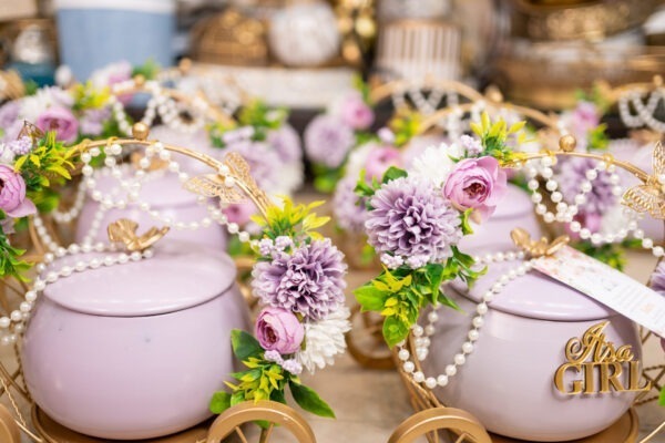 Light Purple Metal Cradle Jar - Image 3