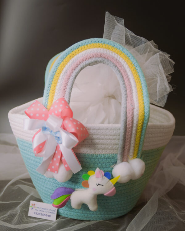 Multicolour Cotton Rope Basket