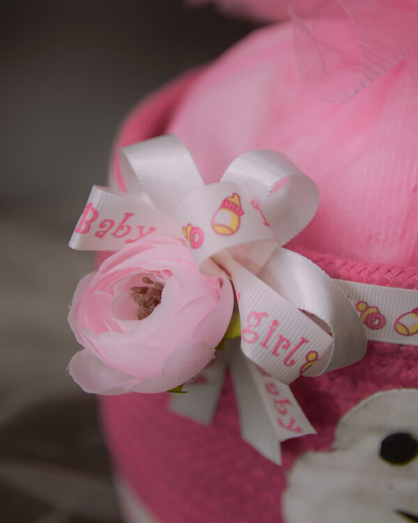 Pink Smiley Cotton Rope Basket - Image 3