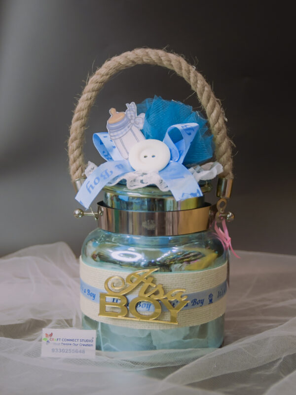 Vibrant Blue Glass Jars