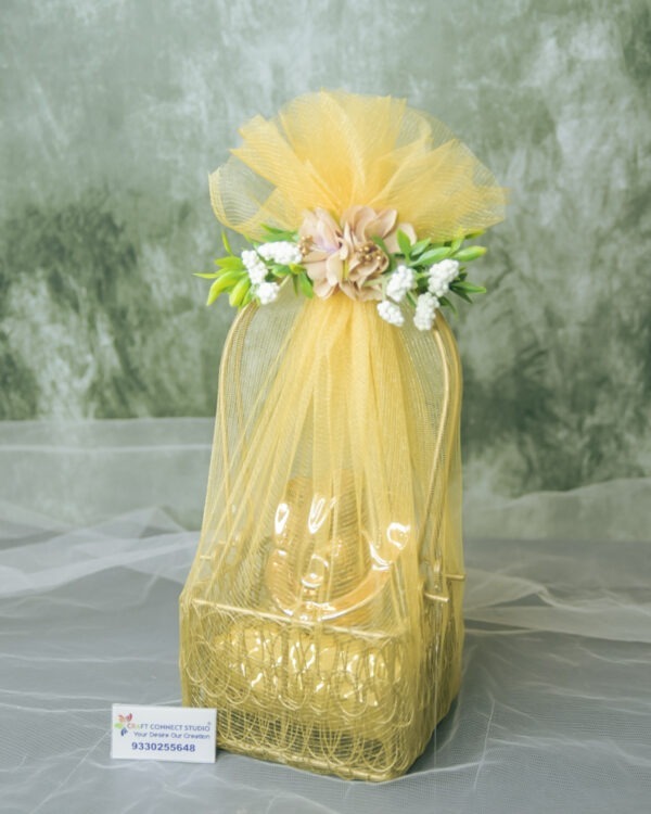 Ceramic Ganesha in Metal Basket - Image 2