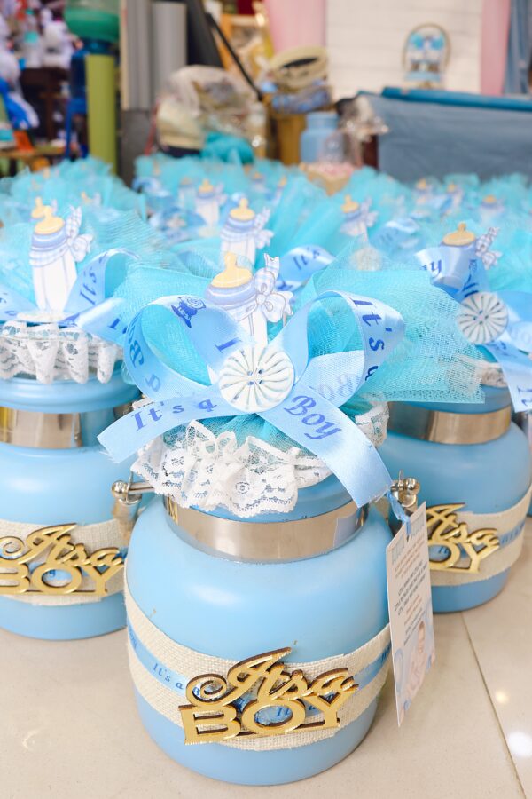 Light Blue Glass Jars - Image 2