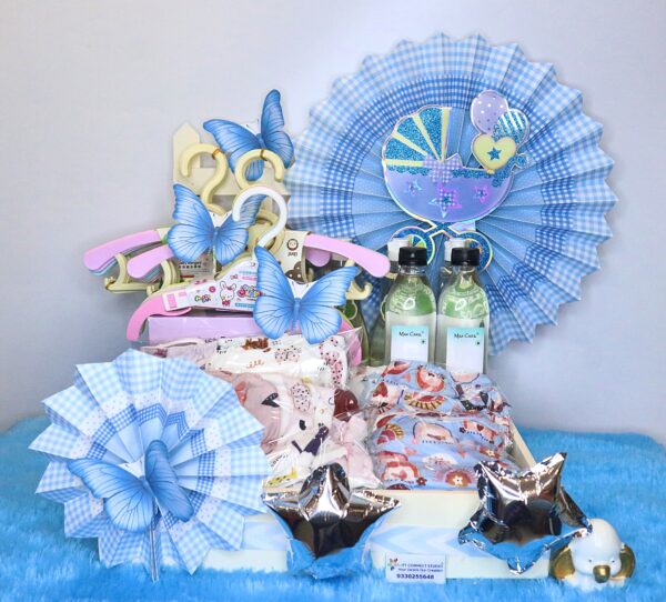 Painted White Tray Baby Trousseau Hamper