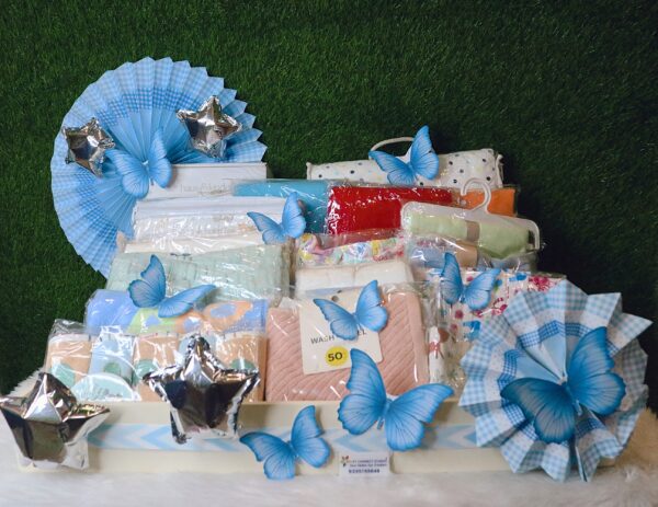 Painted White Tray Baby Trousseau Hamper