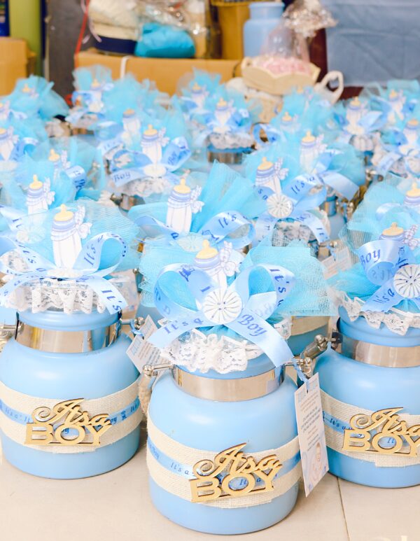 Light Blue Glass Jars - Image 5