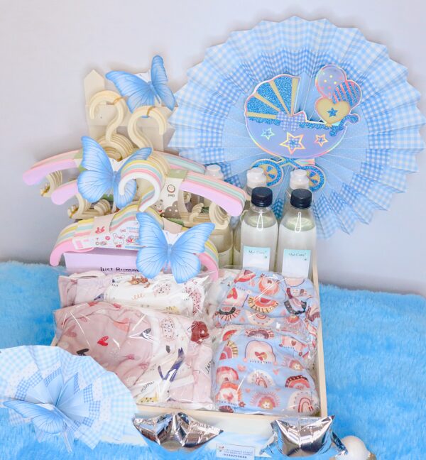 Painted White Tray Baby Trousseau Hamper - Image 4