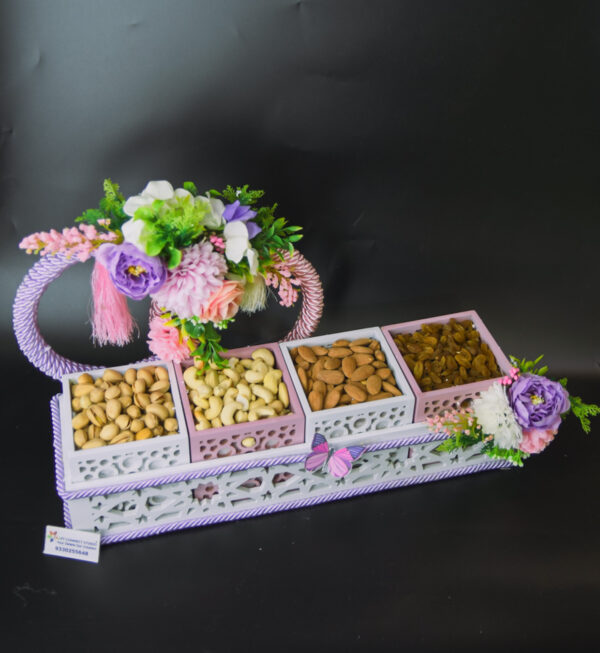 Laser Cut MDF Painted Bowls for Dry Fruits