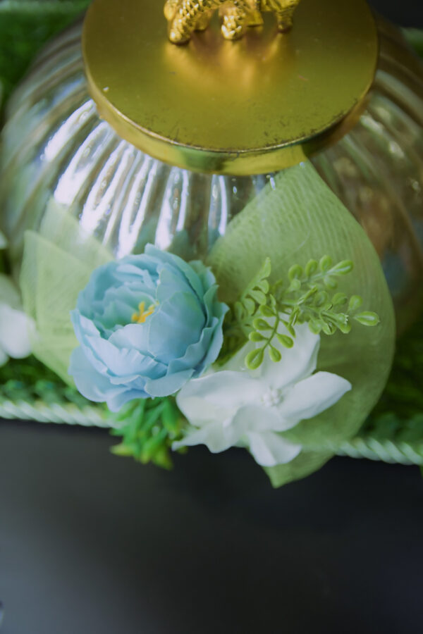 Pumpkin Jar on Wooden Platter - Image 3