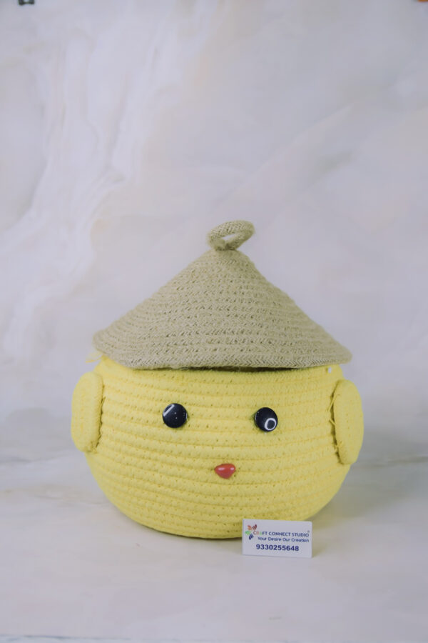 Yellow Neutral Cotton Rope Baskets - Image 5