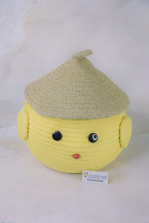 Yellow Neutral Cotton Rope Baskets