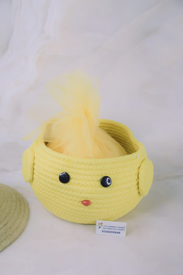 Yellow Neutral Cotton Rope Baskets - Image 2