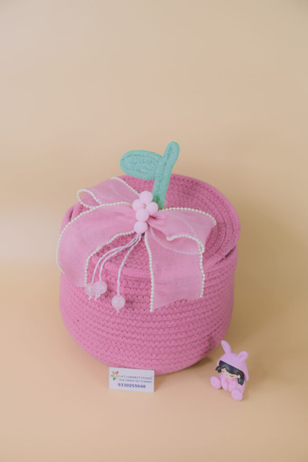 Apple Theme Cotton Rope Basket