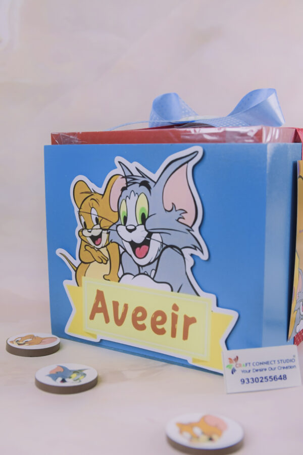 Baby Boy Tom and jerry Tik Tak Toe Hamper - Image 4