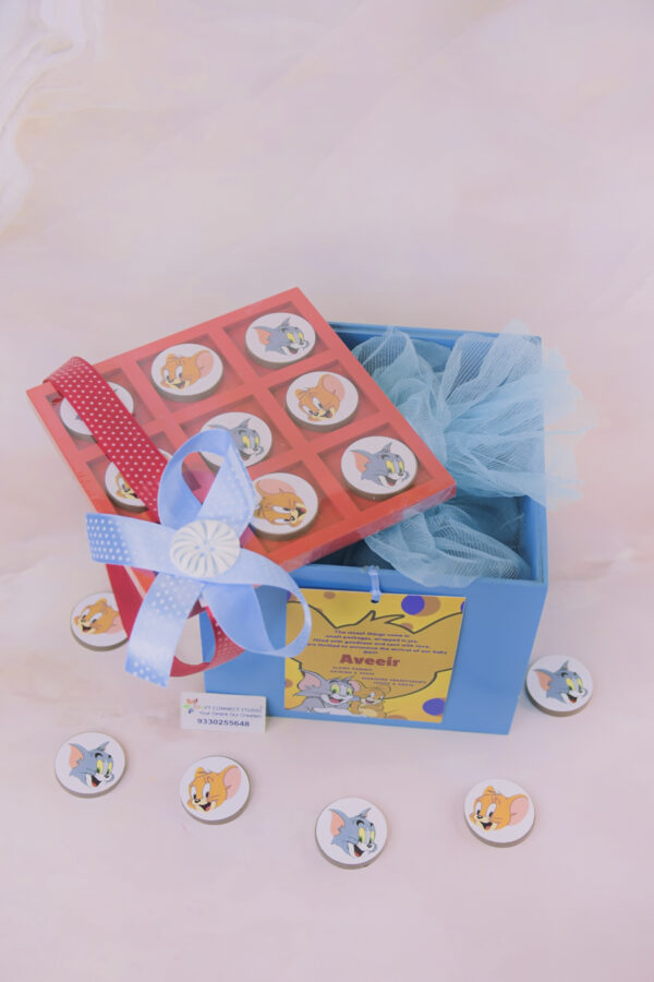 Baby Boy Tom and jerry Tik Tak Toe Hamper - Image 7