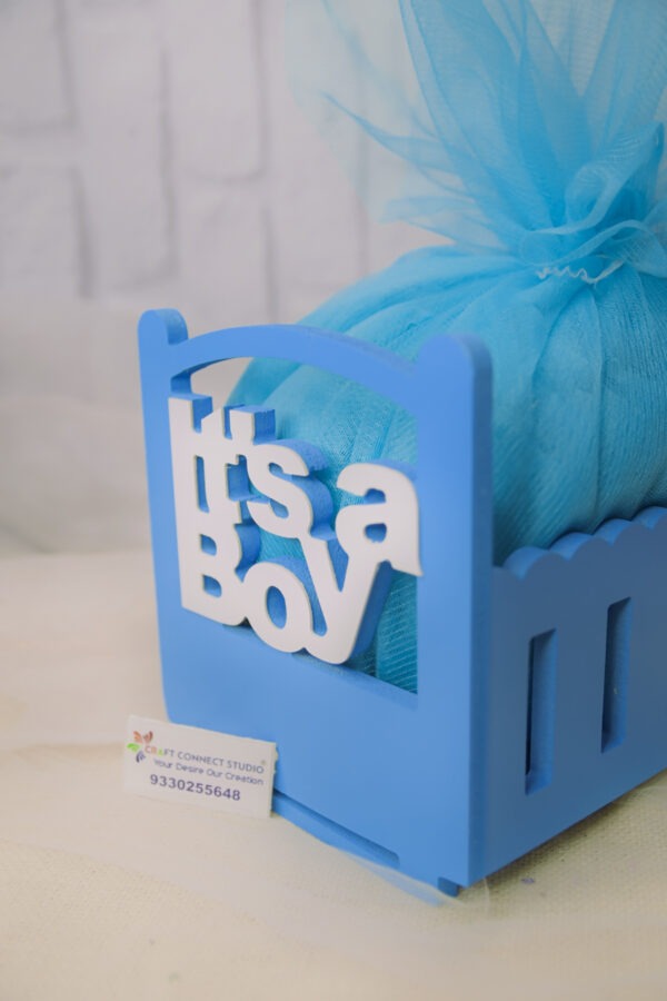 Baby Blue Cot Hamper - Image 3