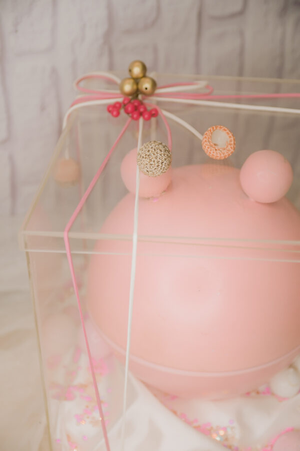 Pink Metal Jar under Acrylic Box - Image 4