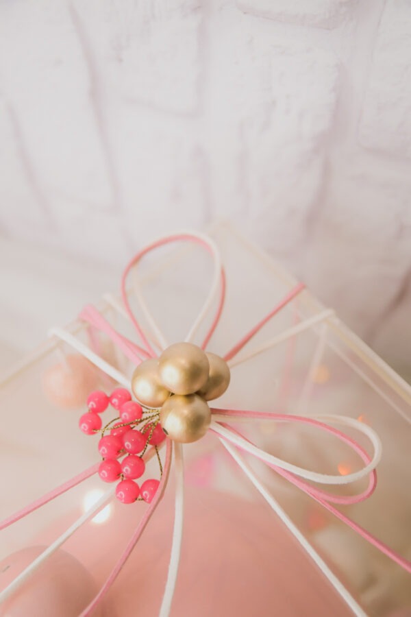 Pink Metal Jar under Acrylic Box - Image 6