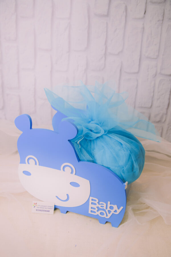 MDF Blue Hippo Hamper - Image 3