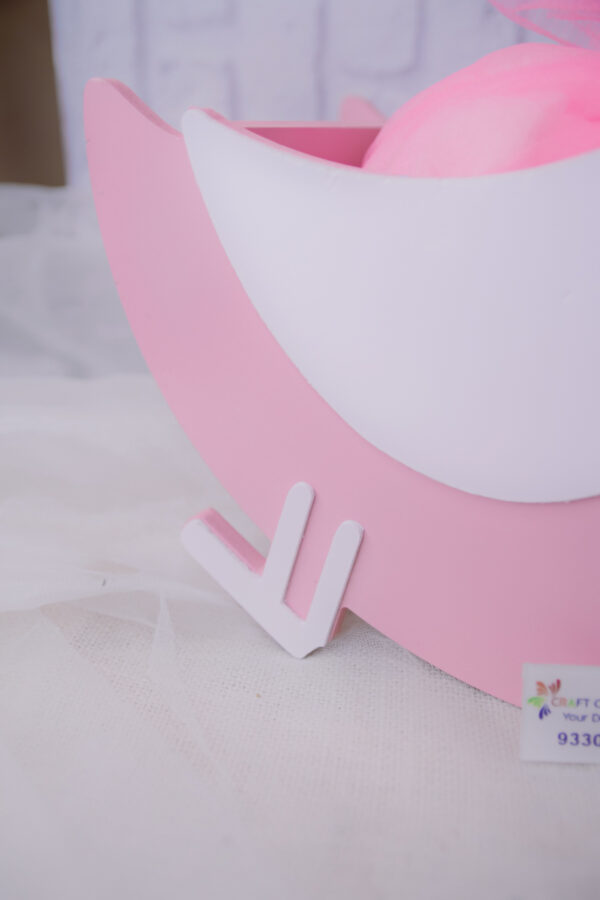 Pink Painted Bird Shape Hamper - Image 4