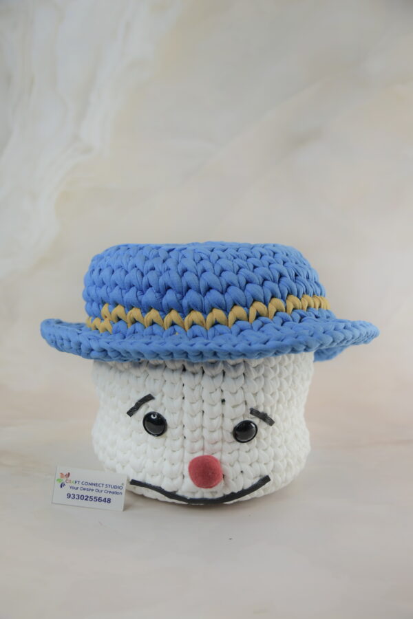 Light Blue Imported Cotton Rope Yarn Smile Box with Hat Lid - Image 8