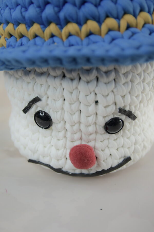 Light Blue Imported Cotton Rope Yarn Smile Box with Hat Lid - Image 7