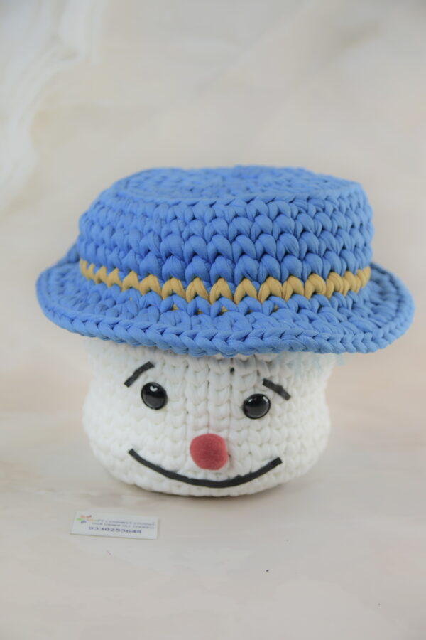 Light Blue Imported Cotton Rope Yarn Smile Box with Hat Lid - Image 2