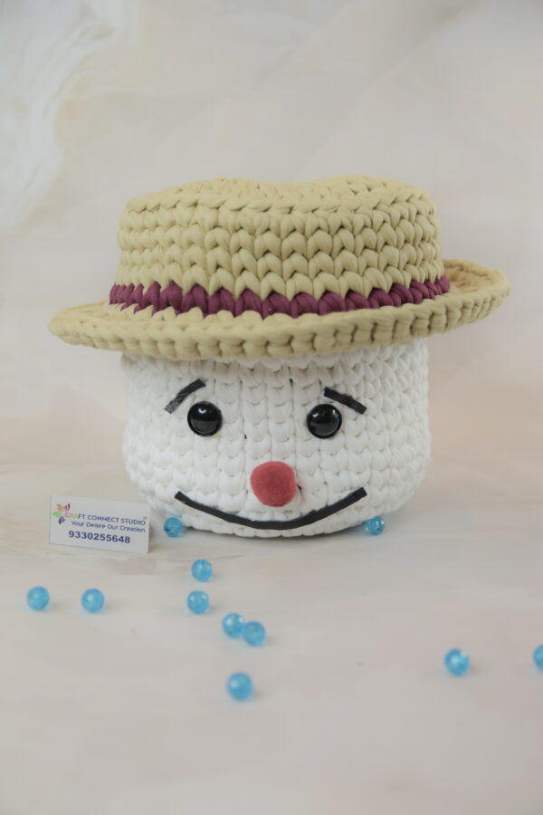 Light Brown Imported Cotton Rope Yarn Smile Box with Hat Lid