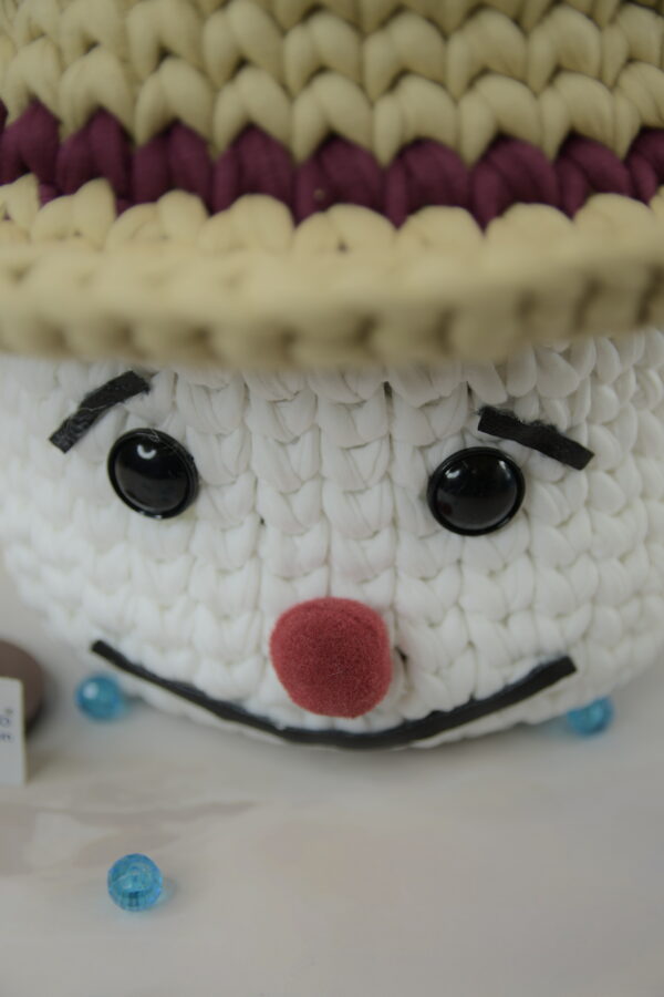 Light Brown Imported Cotton Rope Yarn Smile Box with Hat Lid - Image 3