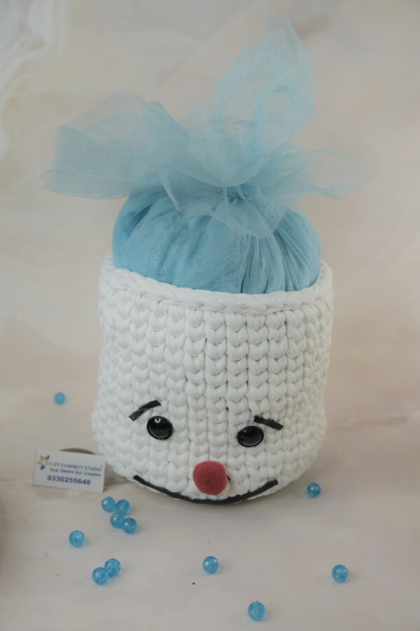 Brown Imported Cotton Rope Yarn Smile Box with Hat Lid - Image 5